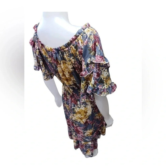 Umgee Off The Shoulder Floral Dress Size XL - Picture 4 of 9